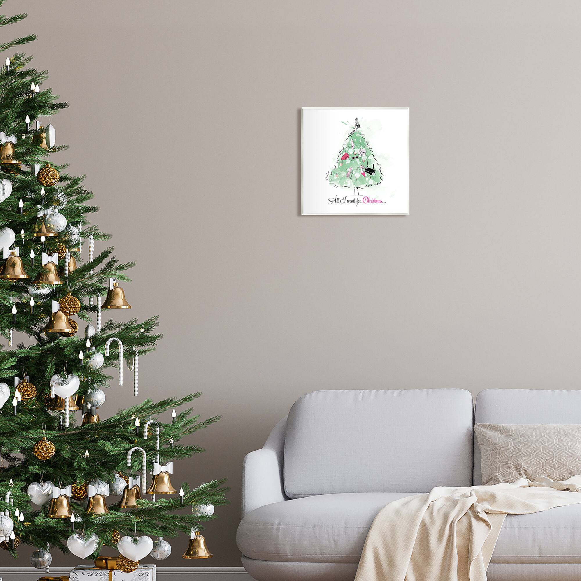 Stupell Industries All I Want for Christmas Fashion Wall Plaque Art
